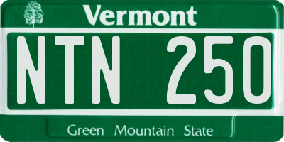 VT license plate NTN250