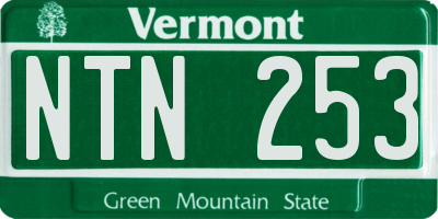 VT license plate NTN253