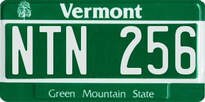 VT license plate NTN256