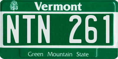 VT license plate NTN261