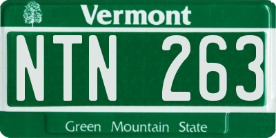 VT license plate NTN263
