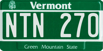 VT license plate NTN270