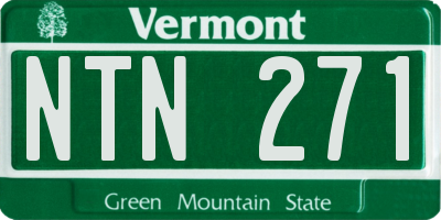 VT license plate NTN271
