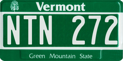 VT license plate NTN272