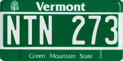 VT license plate NTN273