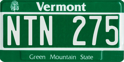 VT license plate NTN275