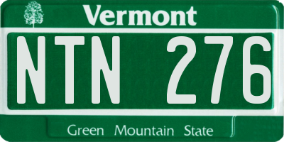 VT license plate NTN276