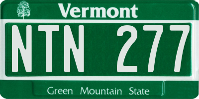 VT license plate NTN277