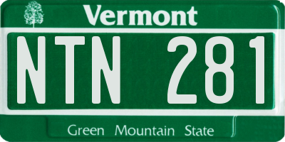 VT license plate NTN281