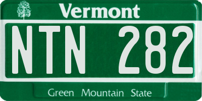 VT license plate NTN282