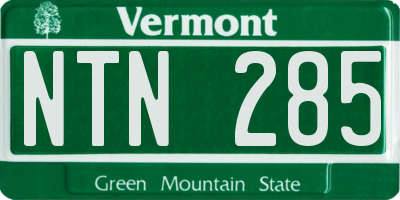 VT license plate NTN285
