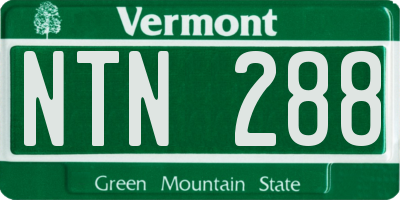 VT license plate NTN288