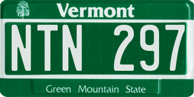 VT license plate NTN297
