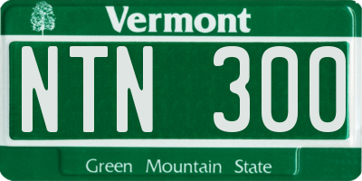 VT license plate NTN300