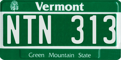 VT license plate NTN313