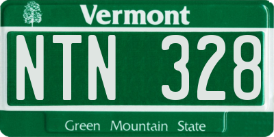 VT license plate NTN328
