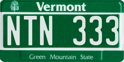 VT license plate NTN333