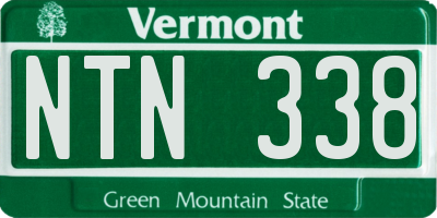 VT license plate NTN338