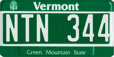 VT license plate NTN344