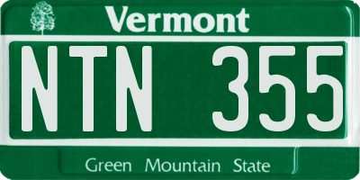 VT license plate NTN355