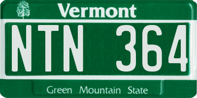 VT license plate NTN364