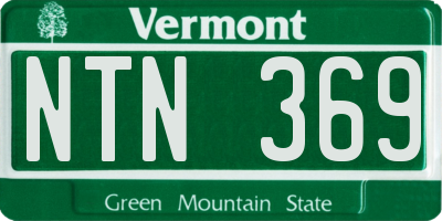 VT license plate NTN369