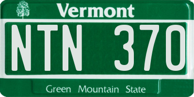 VT license plate NTN370