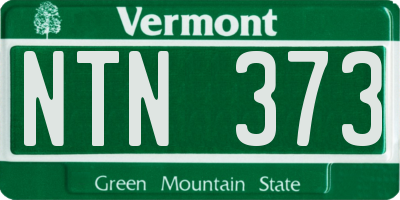 VT license plate NTN373