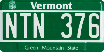 VT license plate NTN376