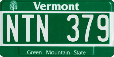 VT license plate NTN379
