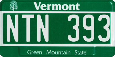 VT license plate NTN393