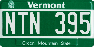 VT license plate NTN395