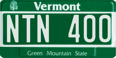 VT license plate NTN400