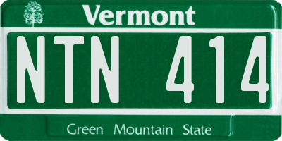 VT license plate NTN414