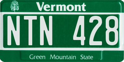 VT license plate NTN428