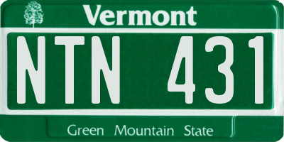VT license plate NTN431