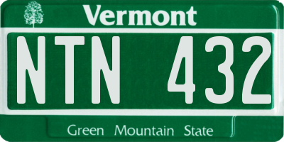 VT license plate NTN432