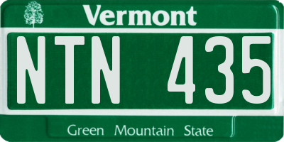 VT license plate NTN435