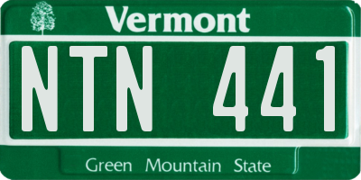VT license plate NTN441