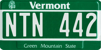 VT license plate NTN442