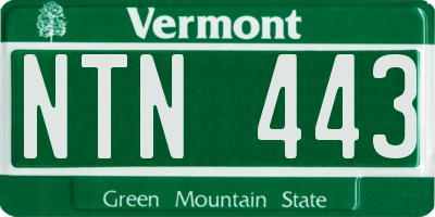 VT license plate NTN443