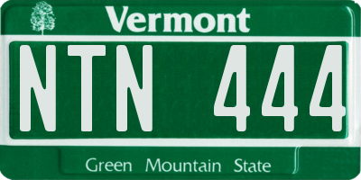 VT license plate NTN444