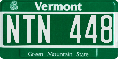 VT license plate NTN448