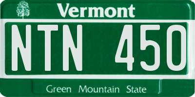 VT license plate NTN450