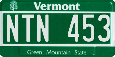 VT license plate NTN453