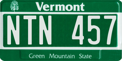 VT license plate NTN457