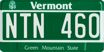 VT license plate NTN460