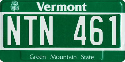 VT license plate NTN461