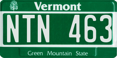 VT license plate NTN463