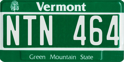 VT license plate NTN464